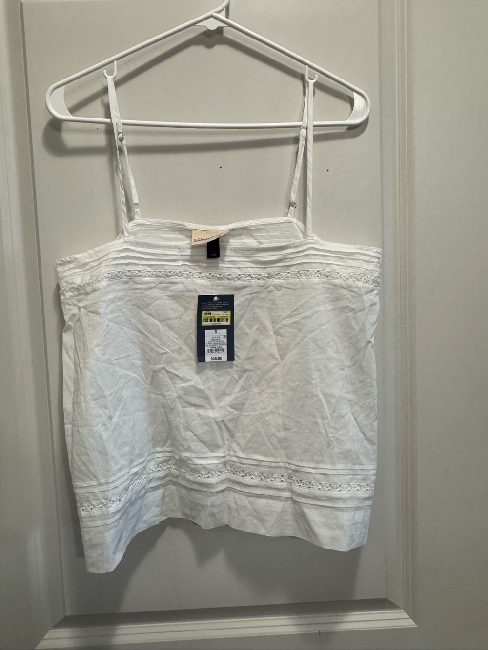 & Other Stories White Lace-Trim Camisole